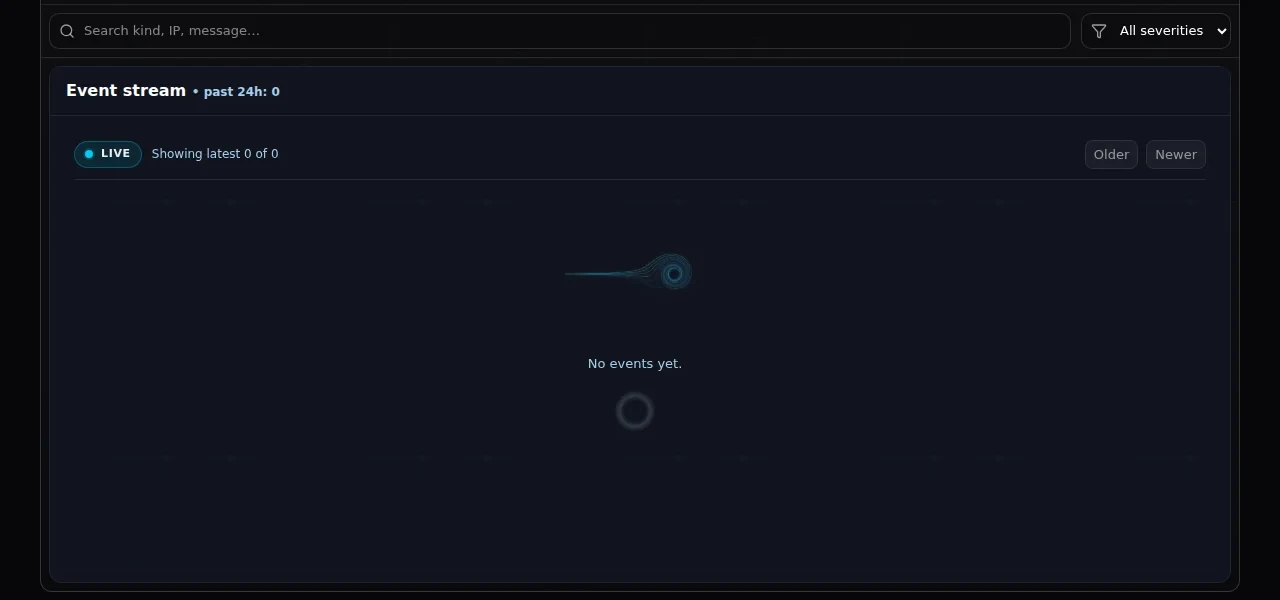 Pitch Black UI concept snapshot: live on-the-wire view